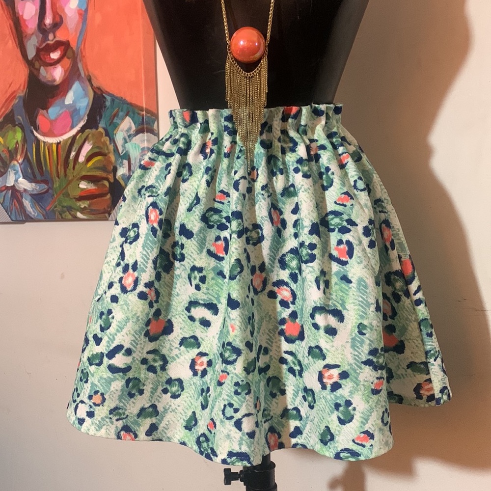 Adorable Abstract Animal Print Circle Skirt